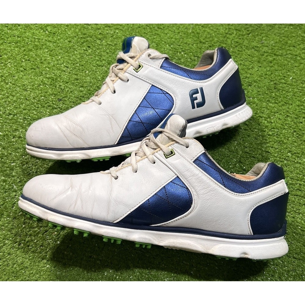 FootJoy Spineless Golf Shoe 9 Wide FJ pro S.L. blue & White Leather Performance